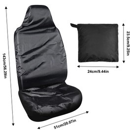 Wisebom Seat Protector for Car Seats, Pack of 2 Universal Car Seat Protectors, Front Seat Covers, Protective Cover, Waterproof, Universal Black Car Seat Cover, Dustproof, Waterproof Fabric