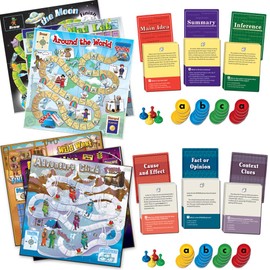 Really Good Stuff Comprehension Game Trio Set of 2 : Grades 4-5