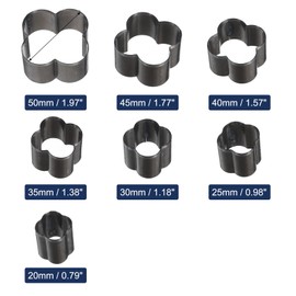 uxcell Leather Blossom Shape Punch Cutter Set 7 Sizes Leather Hollow Cutter Kit Durable Punch Die Kit Carbon Steel Leather Punch Tool for Canvas Strap Belt Leathercraft Working 7pcs