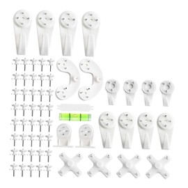 Generic 62Pcs Picture Hanging Kit Non Trace Wall Picture Hooks Living Room Office Wall Hangers Hardwall Hangers for Drywall Painting