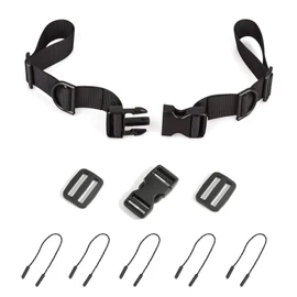 Snmzlc 1 Pack Backpack Chest Straps,with 1 Quick Release Buckle,2 Slide Clips 5 Zipper pulls-Black US224