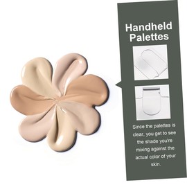 Mikinona Handheld Makeup Cosmetic Palettes 3pcs Acrylic Eyeshadow Comfortable Design for Travel Salon Use