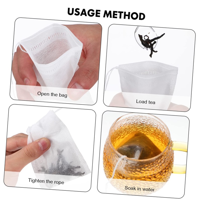 BIUDECO Brew Fine Mesh Strainer Tea Bags 200 Pcs Empty