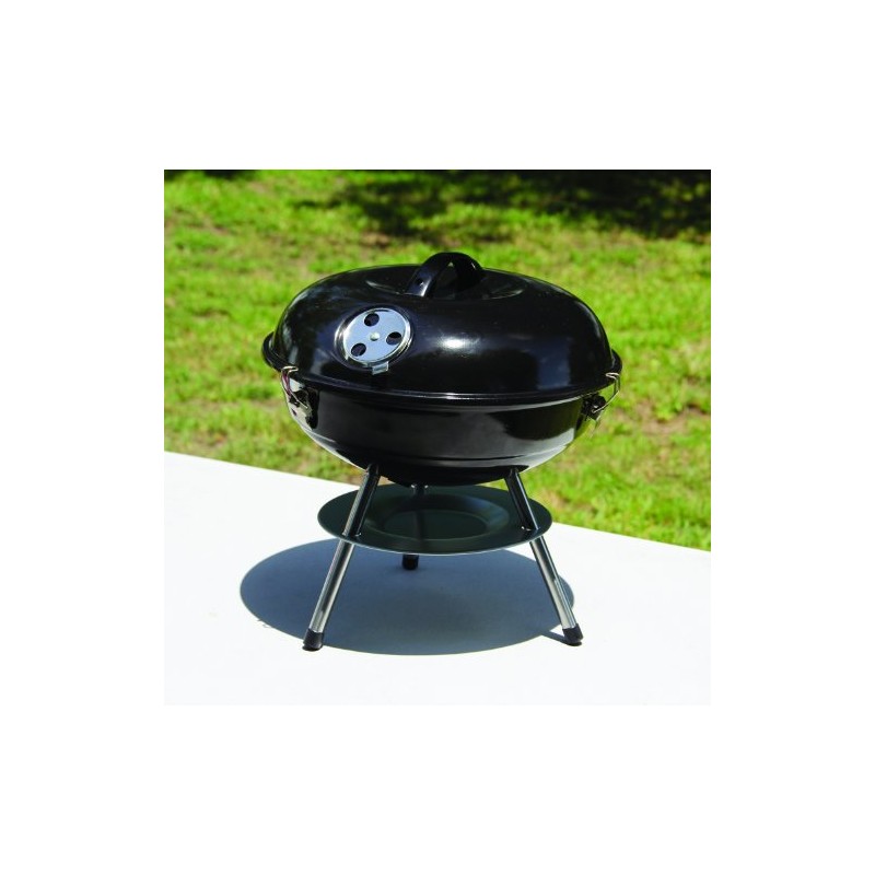 Texsport Barbecue Mini Portable Charcoal BBQ Grill, Black