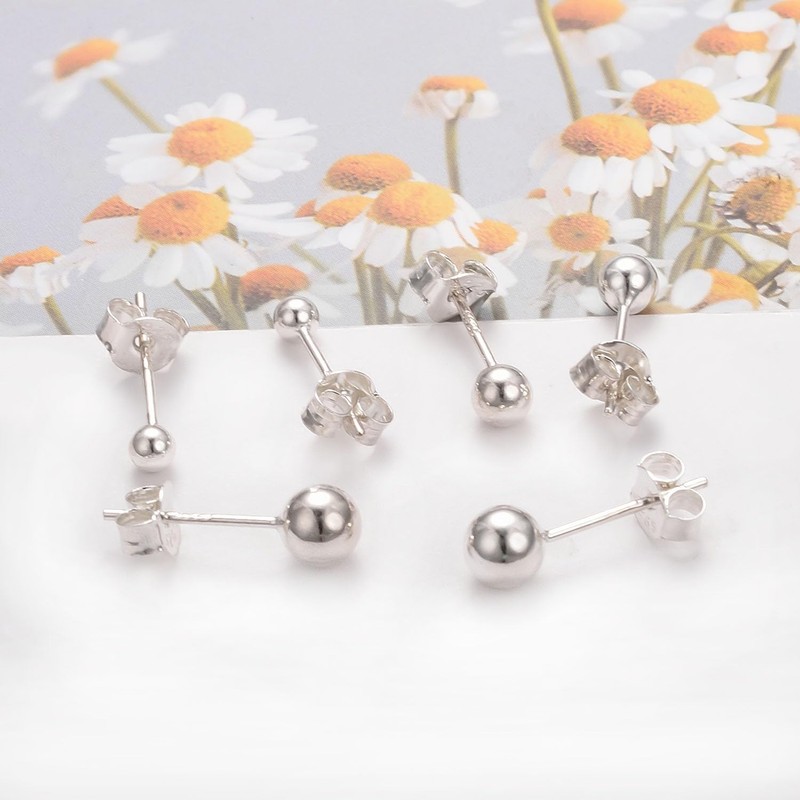Yoursfs Women's Earrings, 3 Pair Set, Simple, 925 Silver, Popular