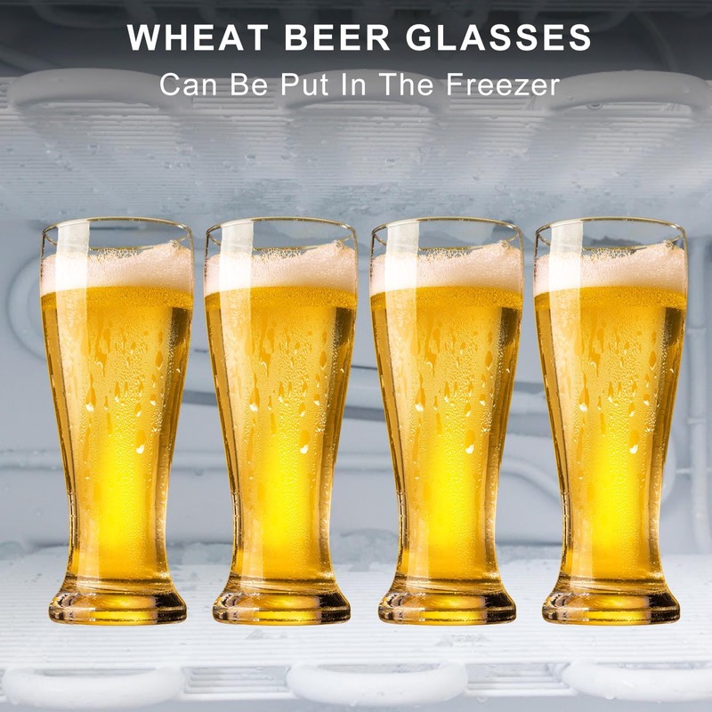 PARACITY Beer Glasses 14 oz, Pint Glasses Set of 4,