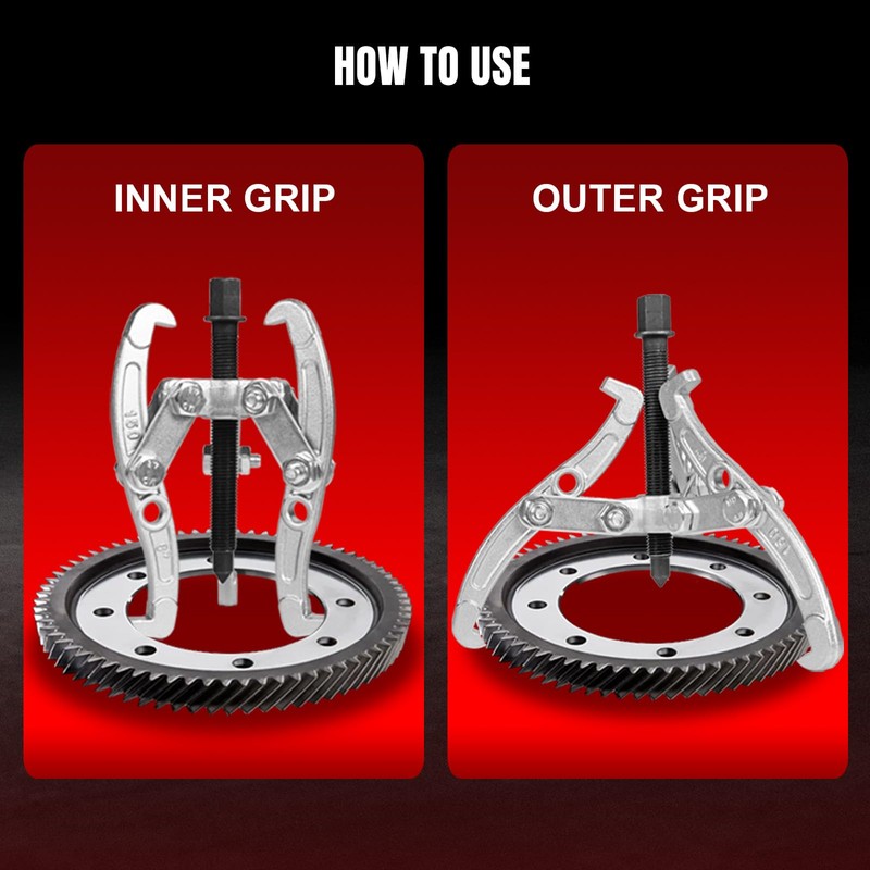 BIG RED Gear Puller Set, 3''4''6'' 3 jaw Puller Tool,