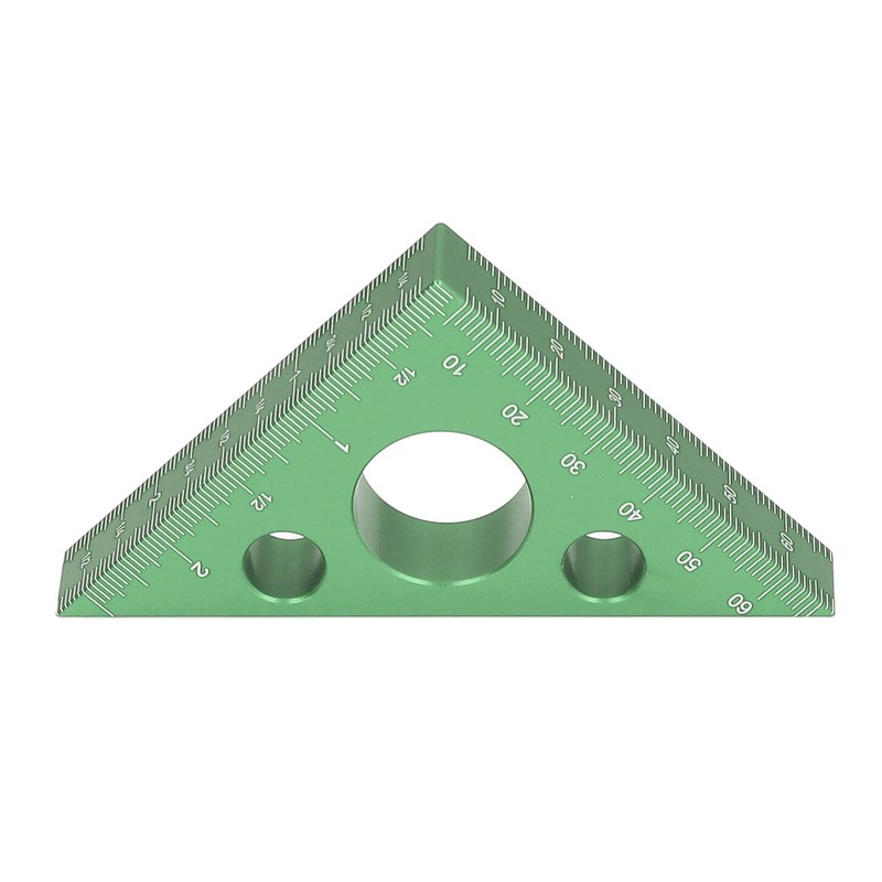 3in Right Angle Measure Ruler Thick Aluminum Alloy 45 Degree