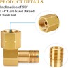Gas Connection Angle 1/4 Inch Left 90° Corner Connector Brass