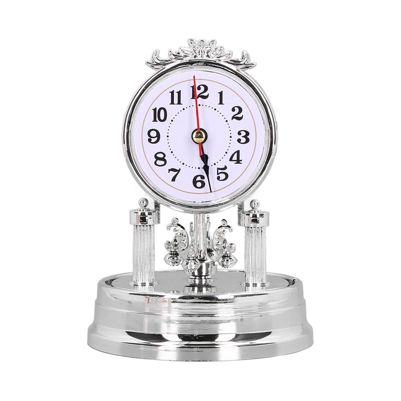 Desk Clock European Style Quiet Environment Internal Rotation Home Decoration