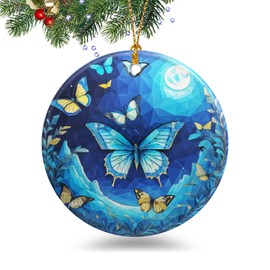 Butterfly Christmas Ornaments 2024 Butterfly Ornament Holidays Ornaments Christmas Tree Ornaments Hanging Accessories Navidad decoracion Keepsake Christmas Xmas Gifts for Home Indoor Outdoor Decor