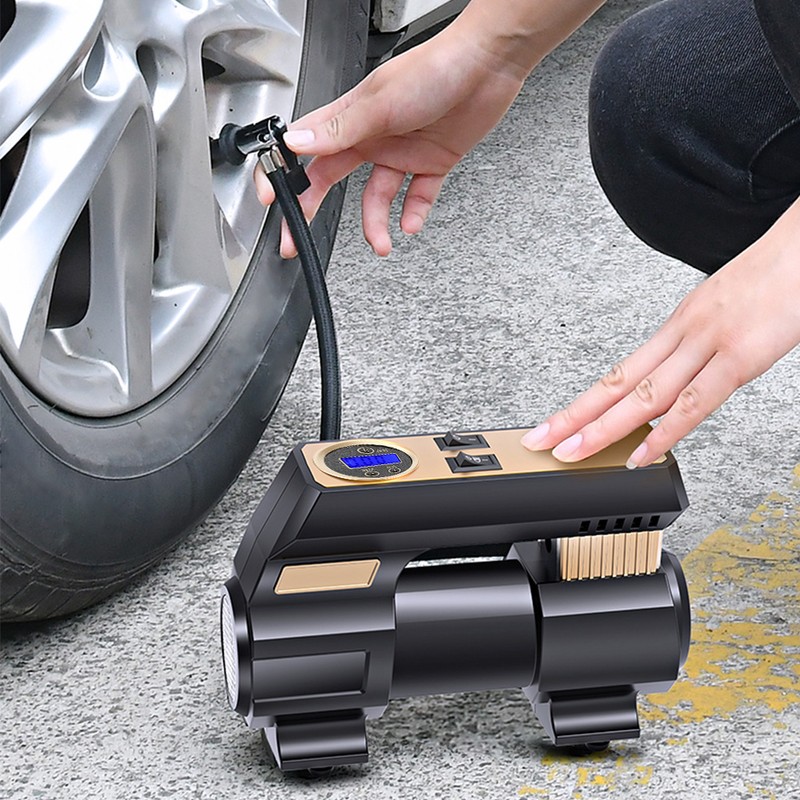 12V Portable Car Digital Air Pump Soundproof Tire Inflator with