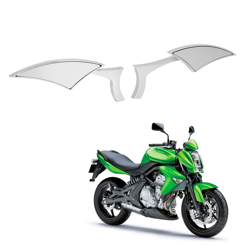 Motorcycle Spear Blade Mirrors 180 Degree Adjustable Rear View Side