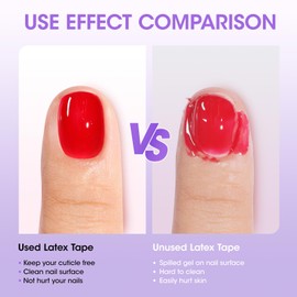 Gellen Latex Tape for Nails, Fast Drying Liquid Latex Nail Polish Barrier Peel off Latex Tape Kit Cuticle Guard for Nail Art Liquid Latex Barrier Protector