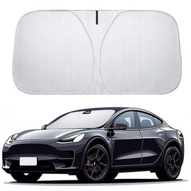 AEYAKA Sun Shade for Windscreen Car, Foldable Windscreen Sun Protection, UV Protection & Heat Protection, Reflective, Interior Cover for Saloon & SUV (M)