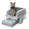 GarveeLife Stainless Steel Cat Litter Box 6 inch, XXL Large
