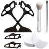 Eyeshadow Stencil, 20 Pcs Eyeshadow Shield, Eyeliner Brush, Fluffy Makeup
