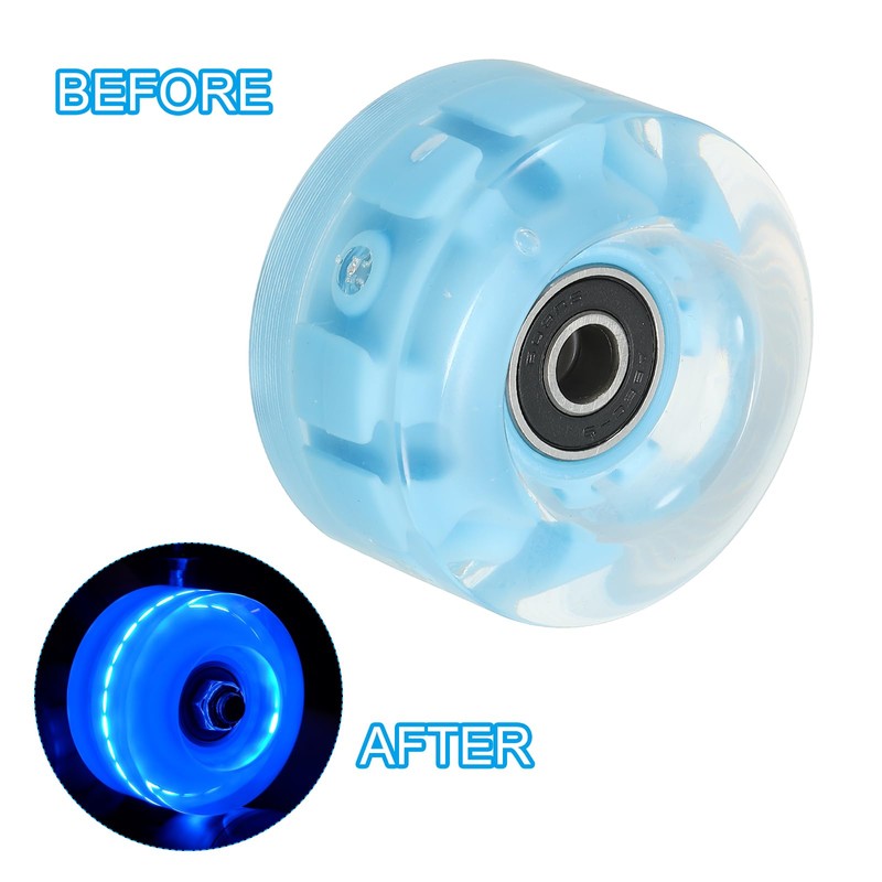 PATIKIL Roller Skate Wheels Set,8 Pack 58mm 82A Light Up