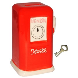 Money Box "Benzinkasse" (Kermik * With Lock * 9.5 x 8 x 15 cm)