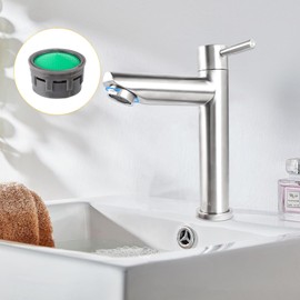 Cold Water Tap Guest Toilet Tap Cold Water Single Lever Mixer Tap Cold Water Fittings Made of 304 Stainless Steel Tap Bathroom Cold Water with 80 cm Connection Hose for Hand Washbasin Guest Toilet