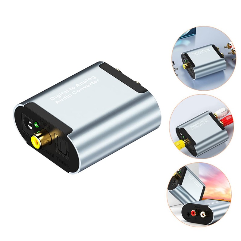 SHOWERORO 1set Optical Digital to Analog Audio Converter High- Signal
