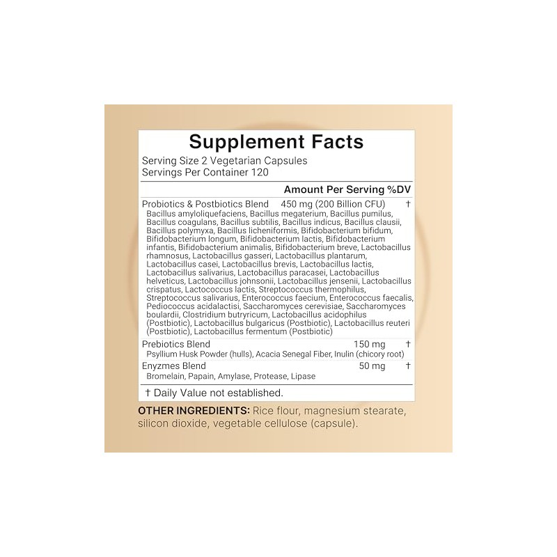 NatureBell Probiotic 200 Billion CFU – 40 Strains Per Serving