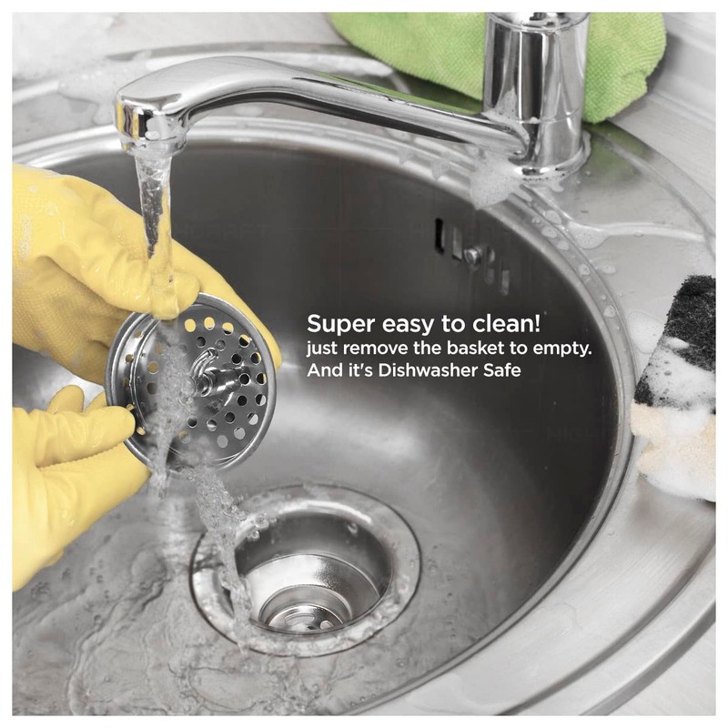 Highcraft 9763 Kitchen Sink (3-1/2 Inch) Stainless Steel Drain Assembly