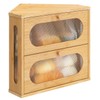 Corner Bread Box for Kitchen Countertop, 2 Tier Corner Bread