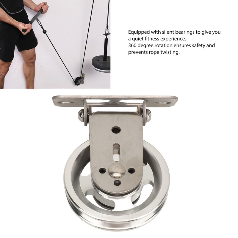 Pulley Wheel Bidirectional Rust Proof Silent Rotation Traction Wheel for
