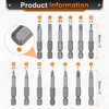 sourcing map 13pcs Magnetic Special Shaped Screwdriver Insert Bits Set