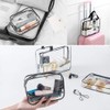 Waterproof Travel Bag with Zipper, Clear (Pack of 3), transparent,