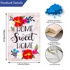 YBTLhome Floral Home Sweet Home Linen Garden Flag - 12.5