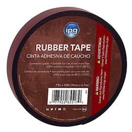 IPG Rubber Tape, 0.75" x 22 ft, Black (Single Roll)