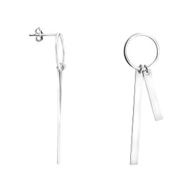 SOFIA MILANI - Women's Earrings 925 Silver - Circle Bar Earrings, Sterling silver, No Gemstone