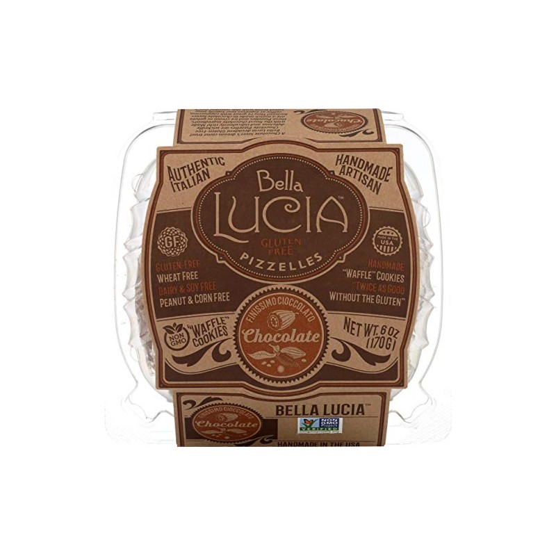 Bella Lucia Gluten Free Pizzelles, Chocolate, 6 Ounce