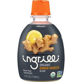 Ingrilli Organic Ginger Squeeze Blend, 4 Fl Oz Bottle (Pack of 6)