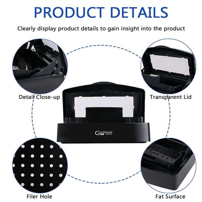 Gusnilo nail art tools sterilizer box for nail tools, tweezers,
