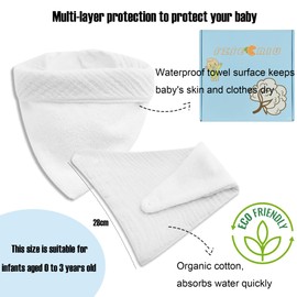 FZSECRIU Baby Muslin Bibs, Triangular Scarf, Baby 6 Pieces, Baby Scarf, Burp Cloths, Baby Muslin, Muslin Cloths, Baby for Teething and Drooling, colourful