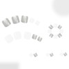 Sliver Glitter Press on Toenails Short Square Fake Toenails with
