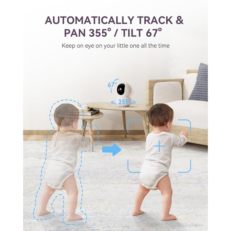 comfyer Baby/Pet Monitor for Indoor Security, Monitoring with Smart Phone