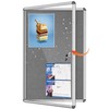 Magula Enclosed Bulletin Board Tamper-Proof Dispaly Case, Aluminium Frame, Shatter
