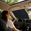 Retractable Car Sunshade for Windshield - Reflective Foldable UV Heat