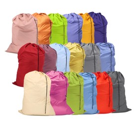 YETHAN Extra Large Laundry Bag 18Pcs, Varied Colors, Travel Laundry Bags with Drawstring Closure, 30"x40", for college, dorm and apartment dwellers (18Pcs)