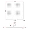 Wiltec Rain Shower Head Square 20 x 20 cm Stainless