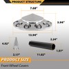 CNNELL Chrome Front Axle Complete Wheel Cover Set with Hub