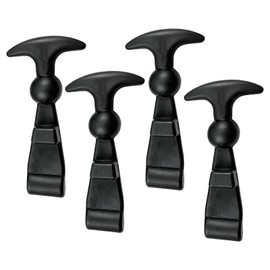 Pack of 4 Hood Holders, Elastic Hood Holder, Rubber Hood Closure, T Handle, Tension Latch, Attachment Bonnet Holder, Tractor Pull Fasteners, Accessories for Tool Boxes, Trolleys, Vehicle Engines