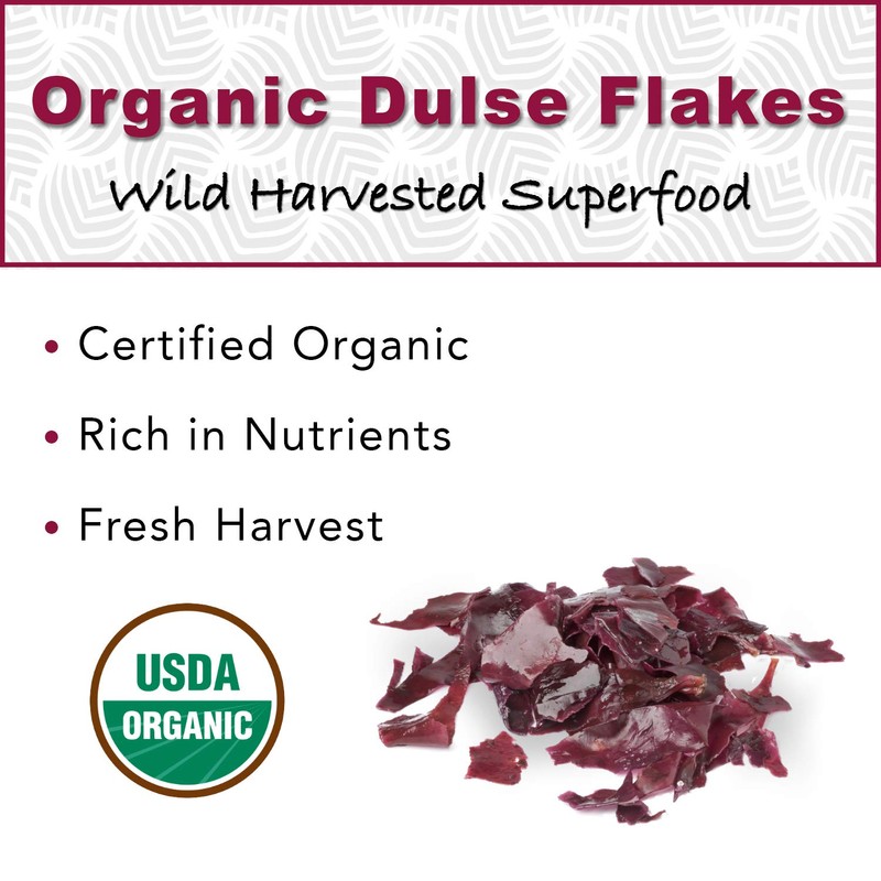 Organic Dulse Flakes - Sun Dried, Wild Crafted, North Atlantic