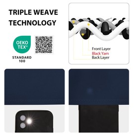 NICETOWN French Door Curtain Drapes - Solid Thermal Insulated Blackout French Door Window Treatment Curtain Panel Drapes for Kitchen, Navy Blue, 1 Panel, 54W x 72L inches