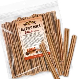 Gootoe Buffalo Dog Treats, Natural Low-Fat Chews for Training & Rewards, Limited Ingredient, Puppy Treats for Medium Dogs, Buffalo Bites Stick (Large), 1.5 lb