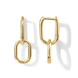 Gold Convertible Link Dangle Earrings for Women